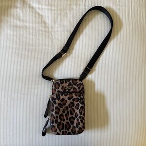Kate Spade Chelsea North South Leopard Print Crossbody